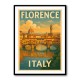 Florence Italy Travel Poster Featuring Ponte Vecchio Poster Wall Art