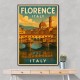Florence Italy Travel Poster Featuring Ponte Vecchio Travel Poster Wall Art