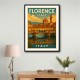 Florence Italy Travel Poster Featuring Ponte Vecchio Travel Poster Wall Art