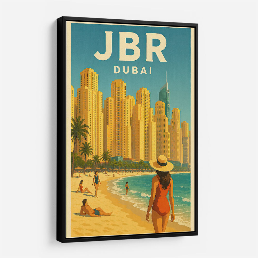 JBR Dubai Travel Poster 2 Wall Art