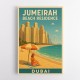 Jumeriah Beach Residence Travel Poster Wall Art