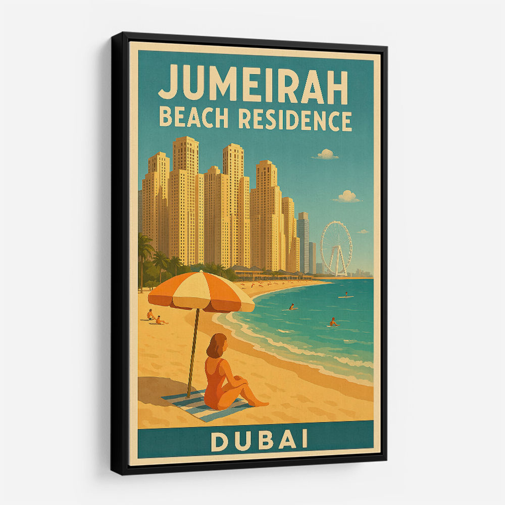 Jumeriah Beach Residence Travel Poster Wall Art