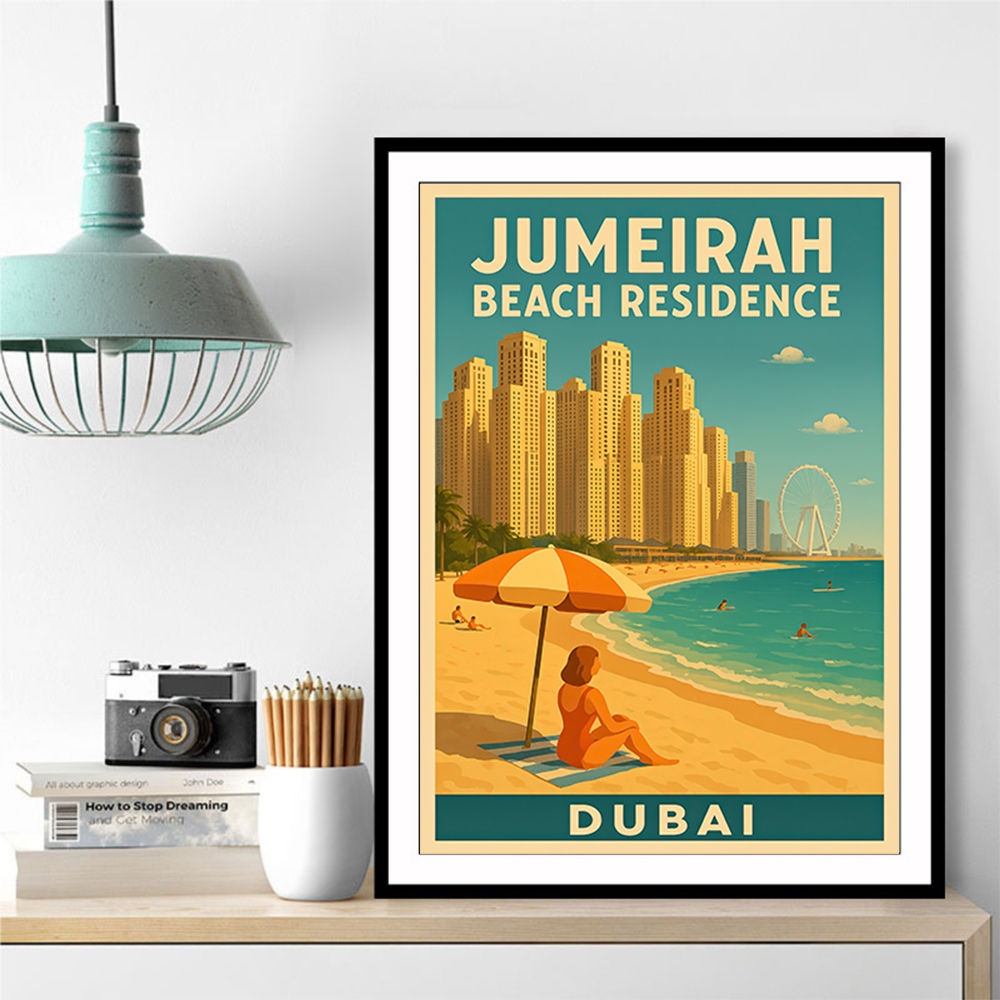 Jumeriah Beach Residence Travel Poster Wall Art