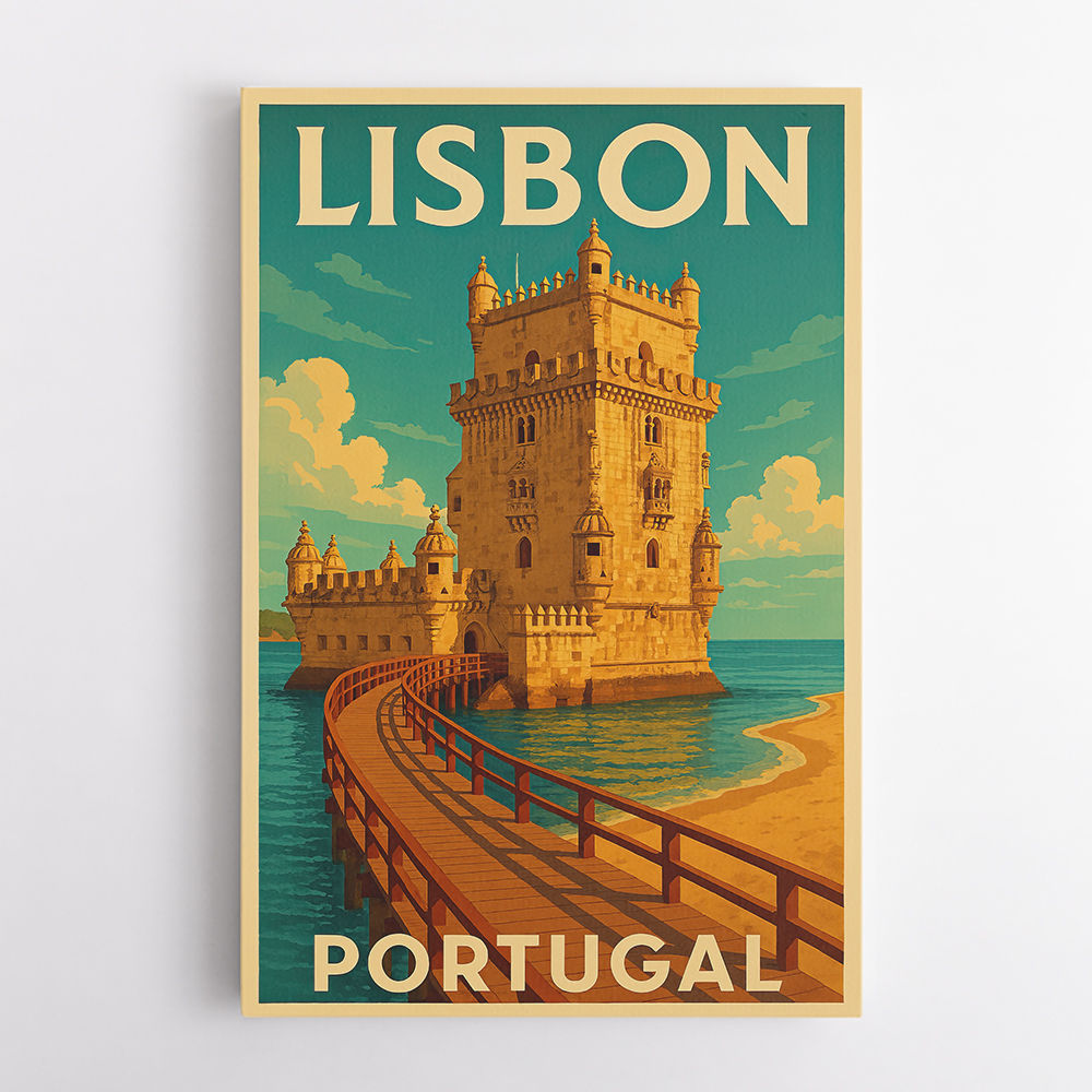 Lisbon Belém Tower Lisbon Travel Poster Wall Art