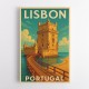 Lisbon Belém Tower Lisbon Travel Poster Wall Art