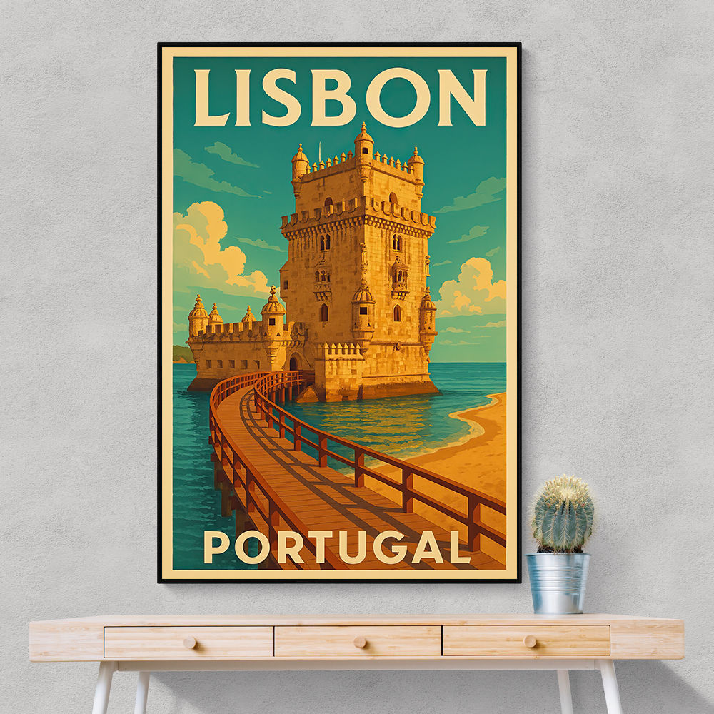 Lisbon Belém Tower Lisbon Travel Poster Wall Art