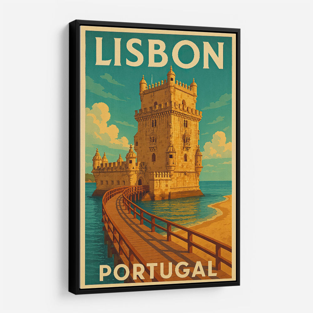 Lisbon Belém Tower Lisbon Travel Poster Wall Art