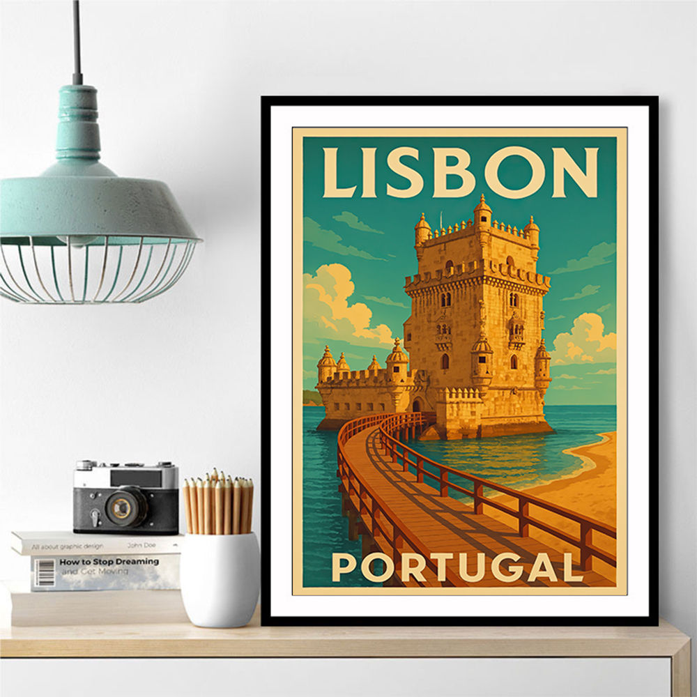 Lisbon Belém Tower Lisbon Travel Poster Wall Art