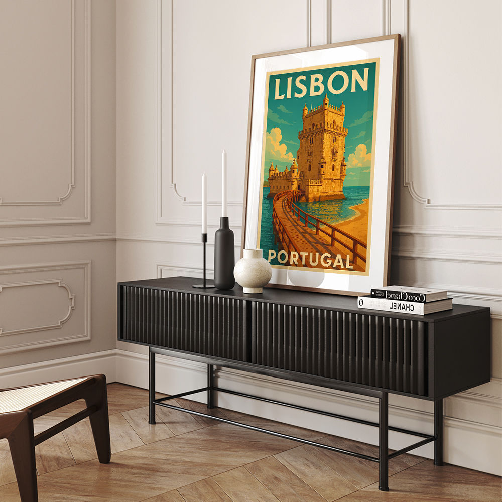 Lisbon Belém Tower Lisbon Travel Poster Wall Art