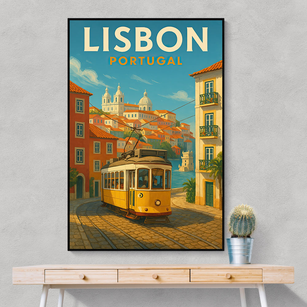 Lisbon Travel Poster 1 Wall Art