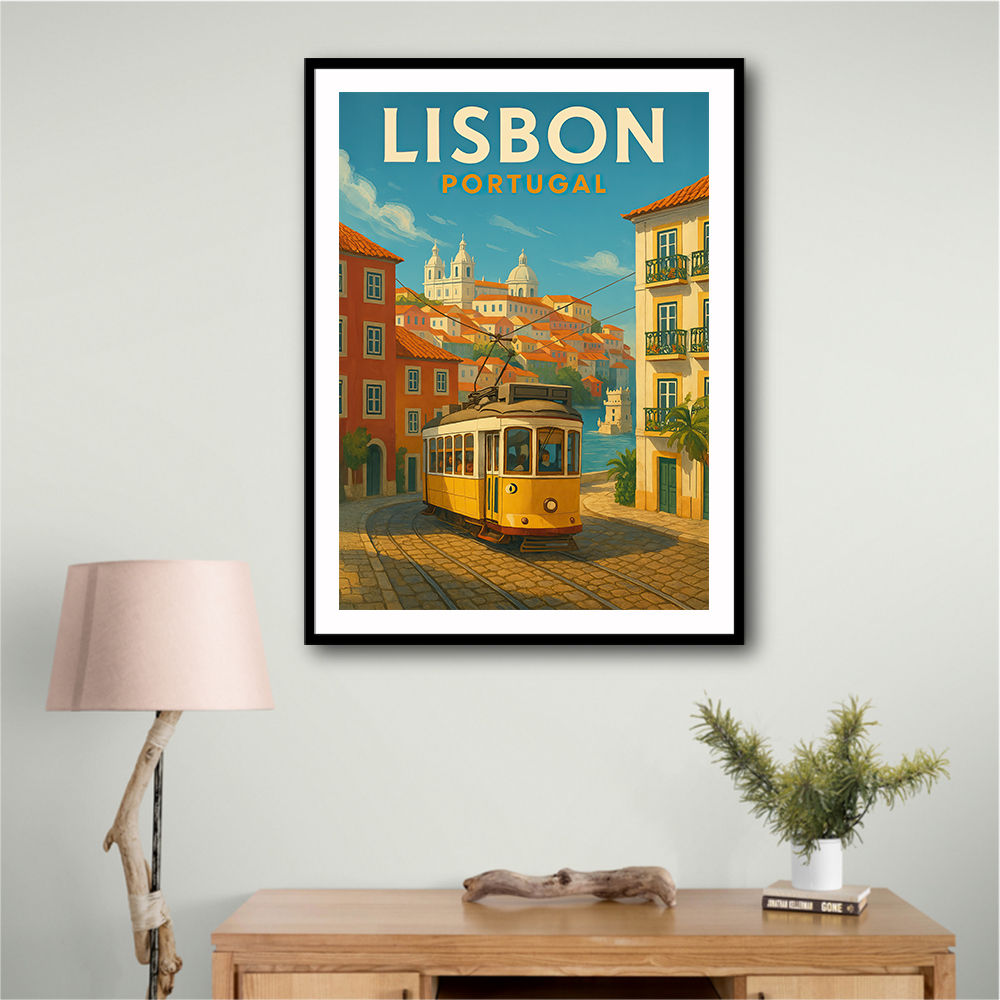 Lisbon Travel Poster 1 Wall Art