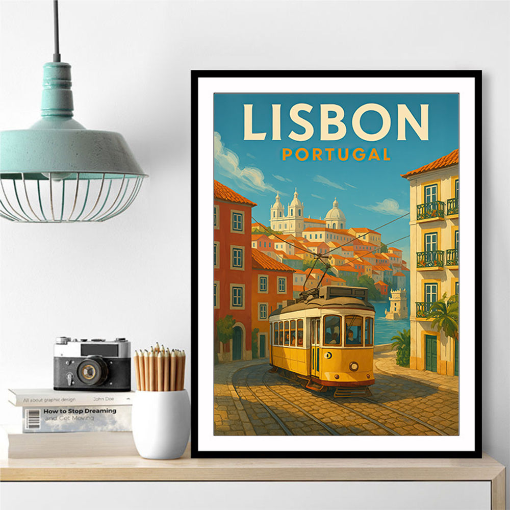 Lisbon Travel Poster 1 Wall Art