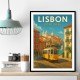 Lisbon Travel Poster 1 Wall Art