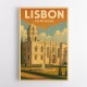 Lisbon Travel Poster 2 Wall Art