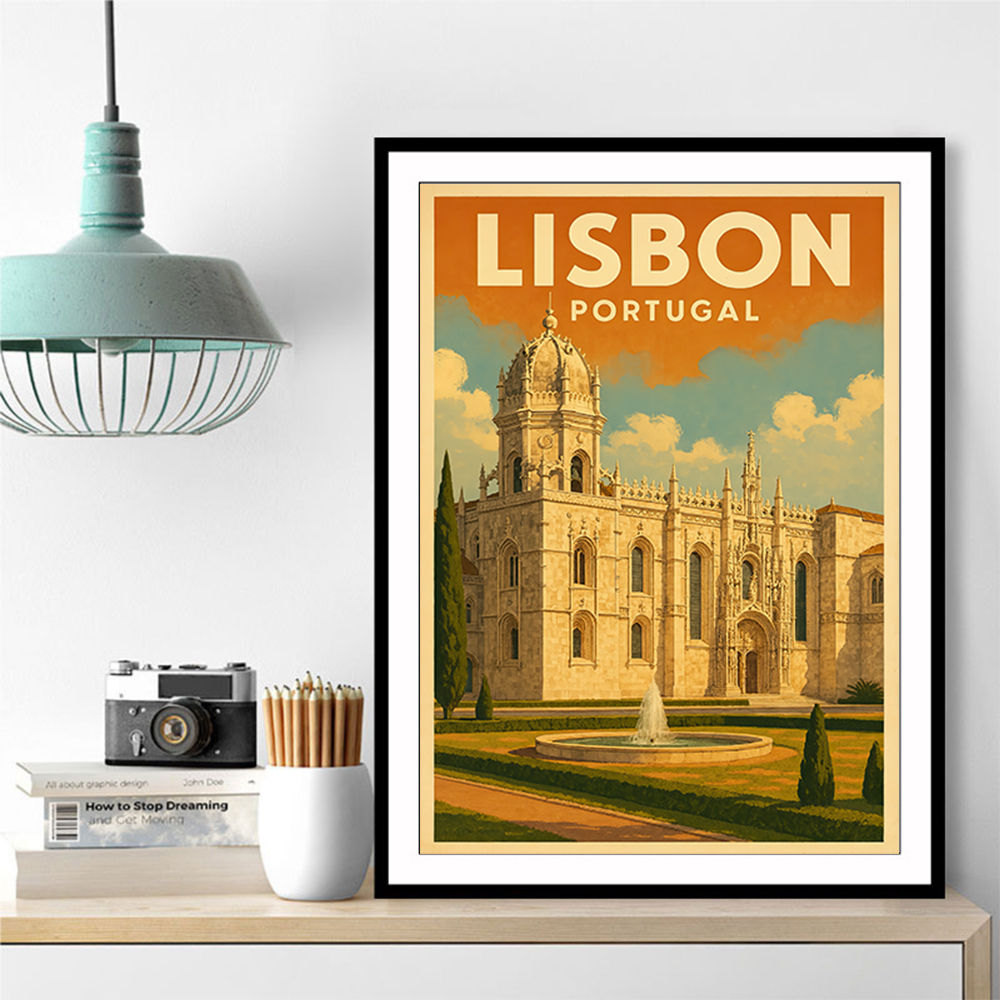 Lisbon Travel Poster 2 Wall Art