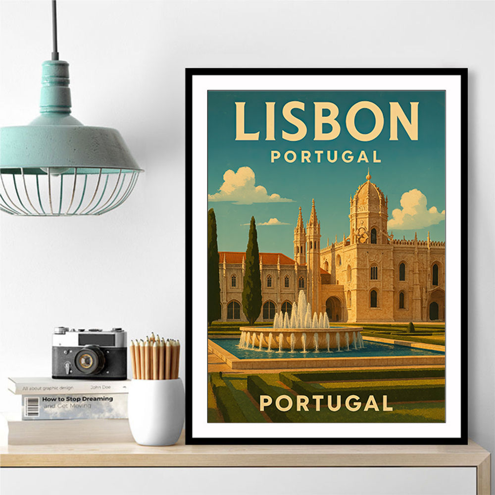 Lisbon Travel Poster 3 Wall Art