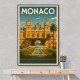 Monaco Casino Travel Poster Wall Art