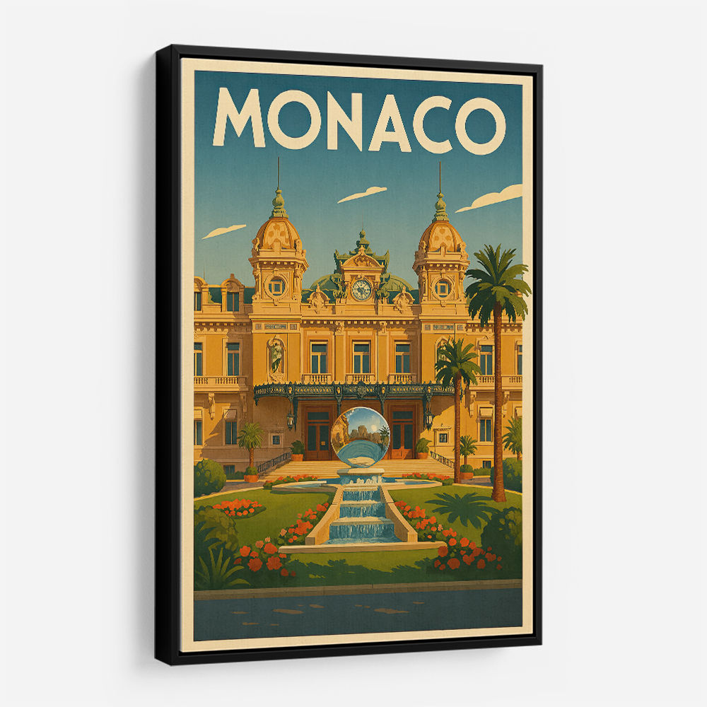Monaco Casino Travel Poster Wall Art