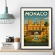 Monaco Casino Travel Poster Wall Art