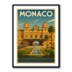 Monaco Casino Travel Poster Wall Art
