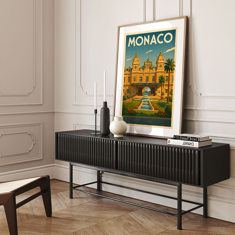 Monaco Casino Travel Poster Wall Art