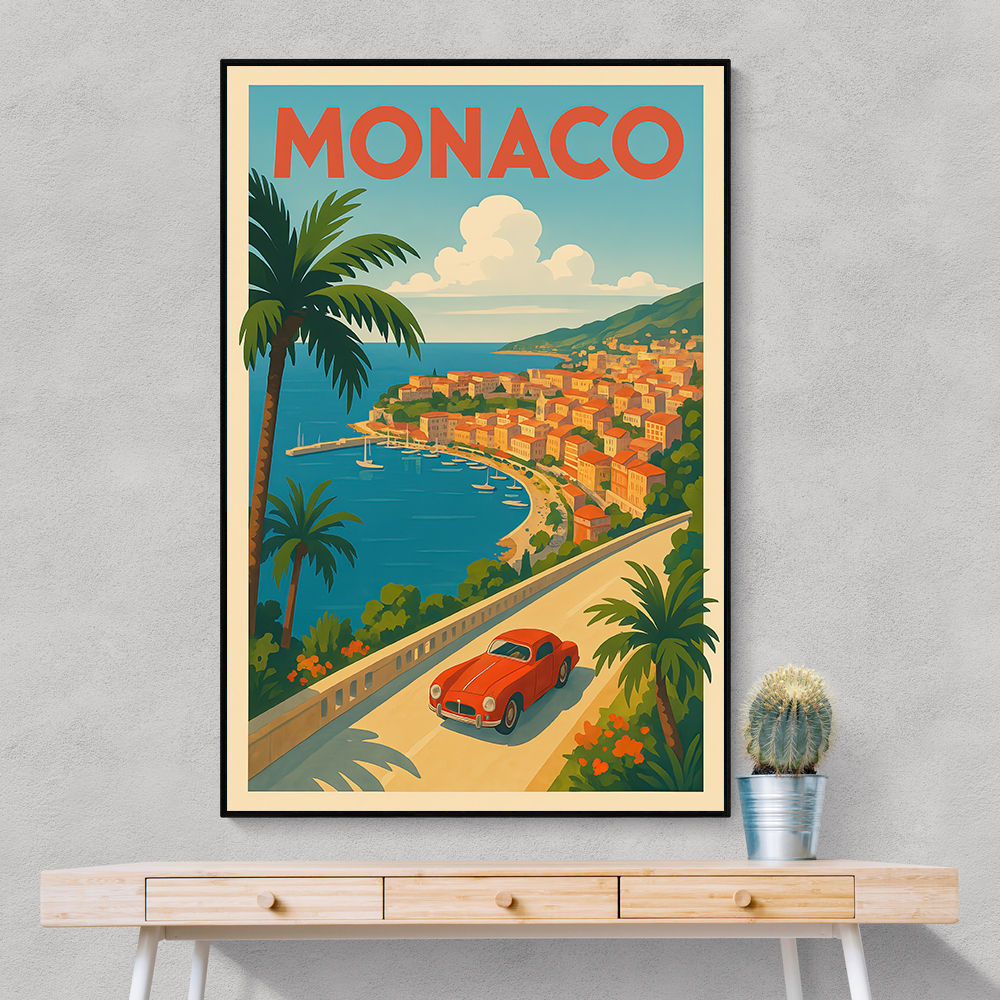 Monaco Travel Poster 1 Wall Art