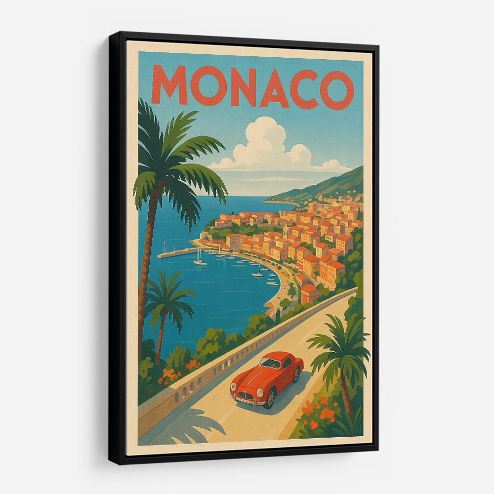 Monaco Travel Poster 1 Wall Art