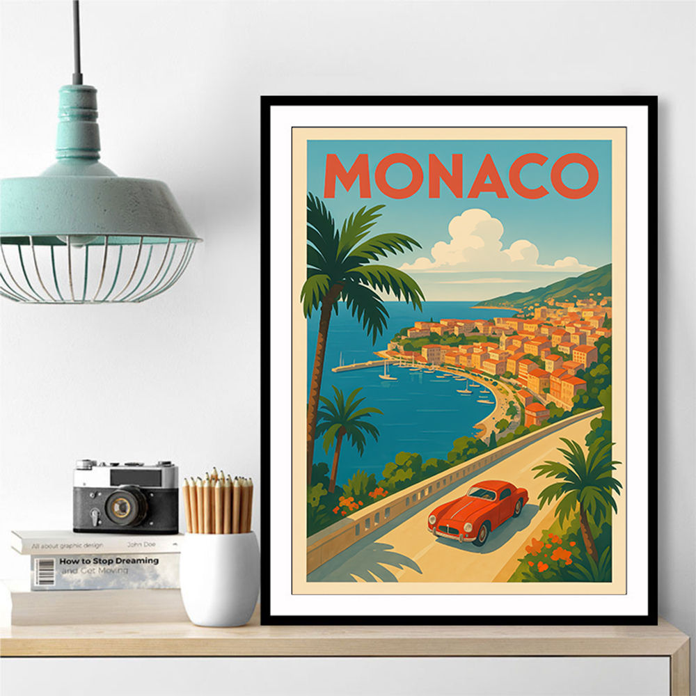 Monaco Travel Poster 1 Wall Art