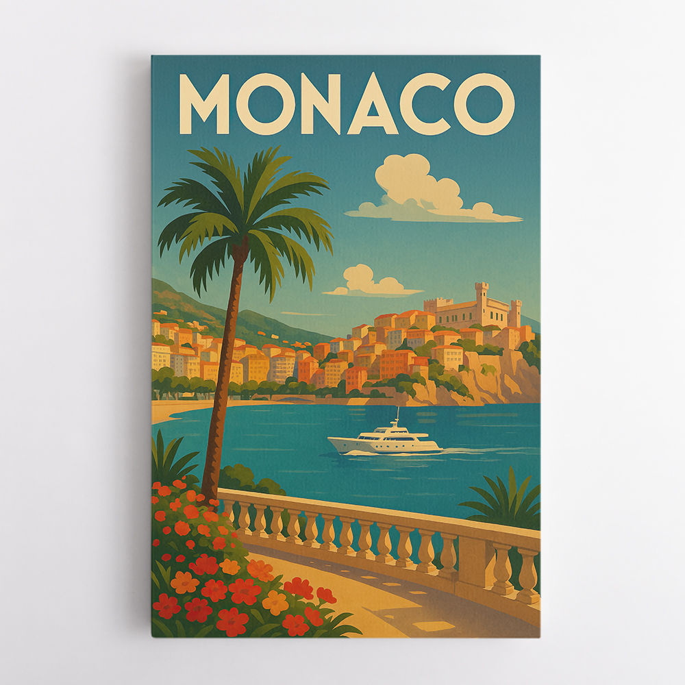 Monaco Travel Poster Wall Art