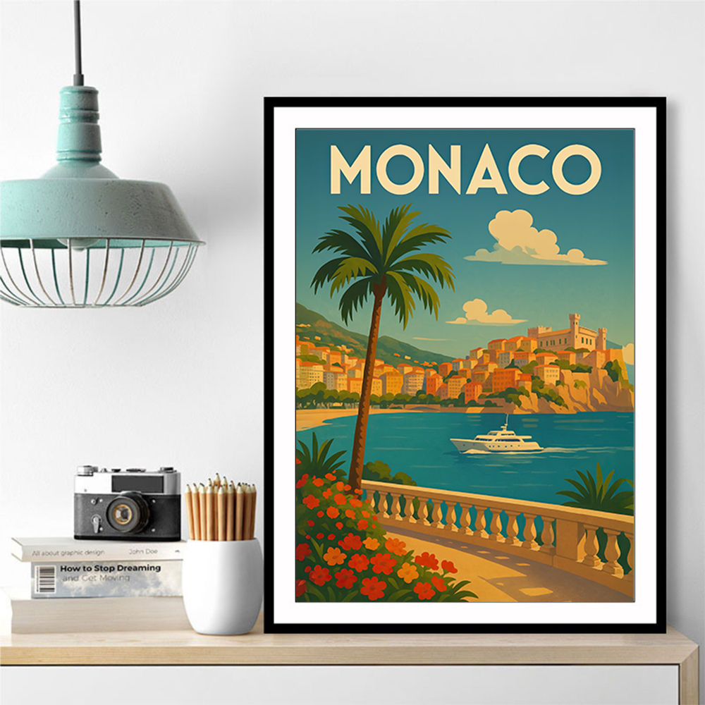 Monaco Travel Poster Wall Art