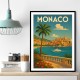 Monaco Travel Poster Wall Art