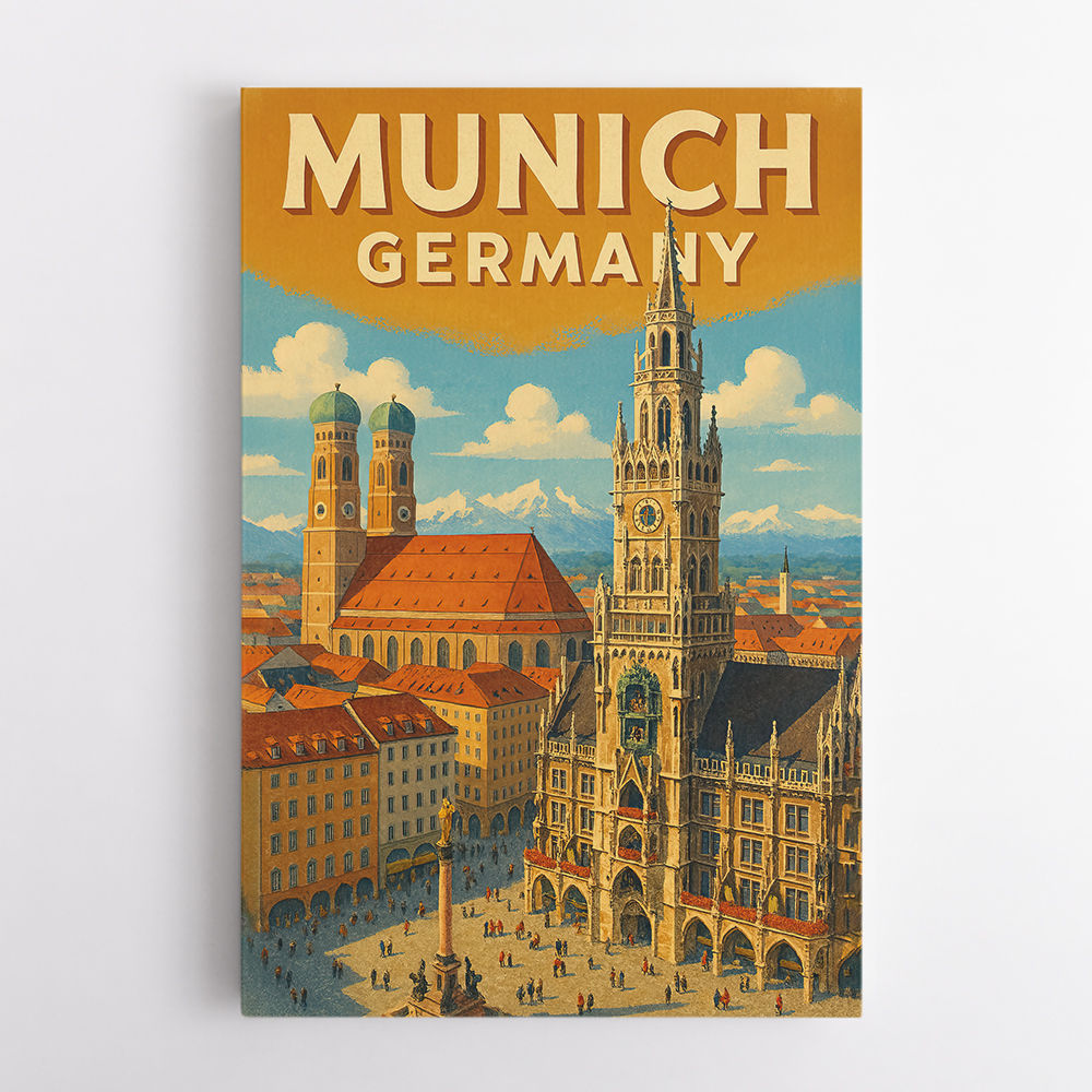 Munich Germany Travel Poster Wall Art