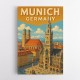 Munich Germany Travel Poster Wall Art