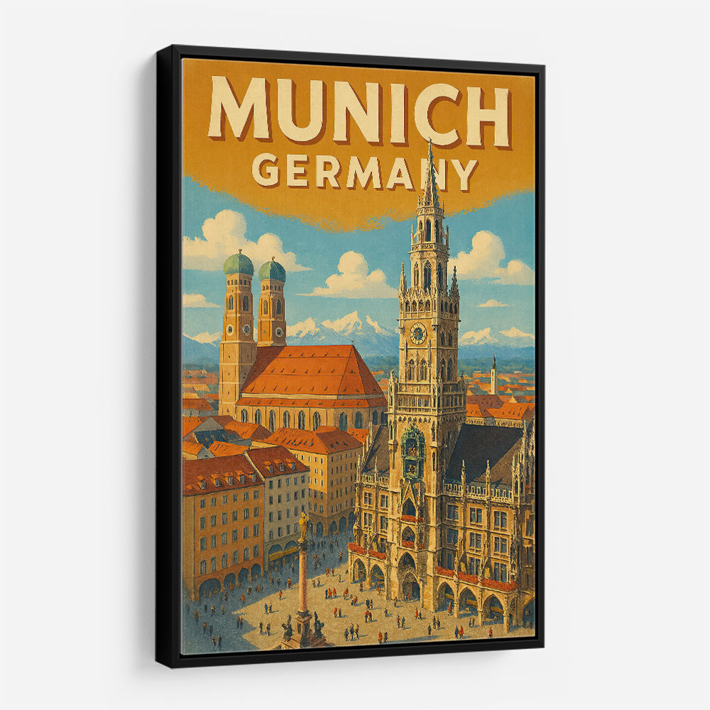 Munich Germany Travel Poster Wall Art