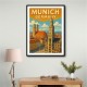Munich Germany Travel Poster Wall Art