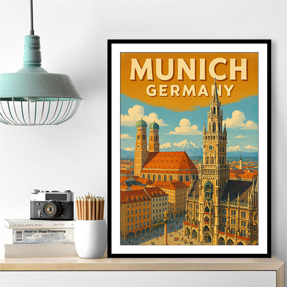 Munich Germany Travel Poster Wall Art