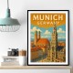 Munich Germany Travel Poster Wall Art