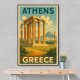 Olympian Zeus Greece Travel Poster 1 Wall Art