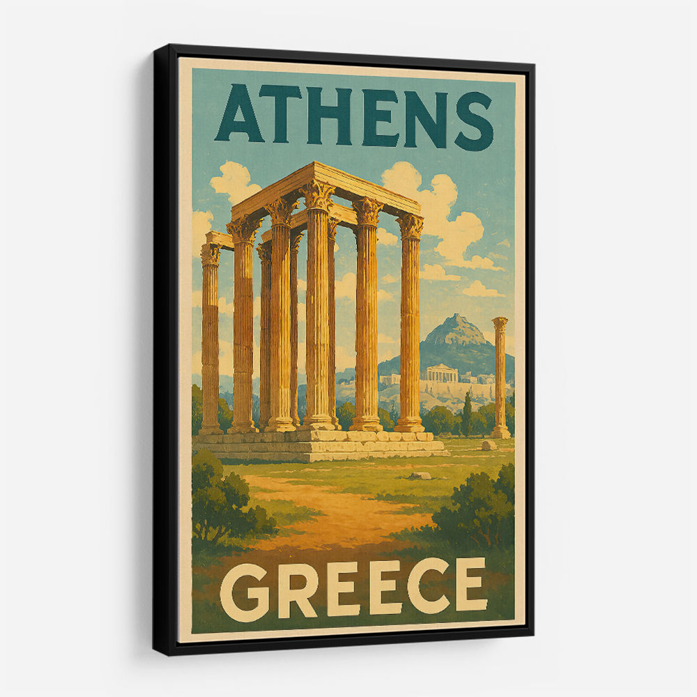 Olympian Zeus Greece Travel Poster 1 Wall Art