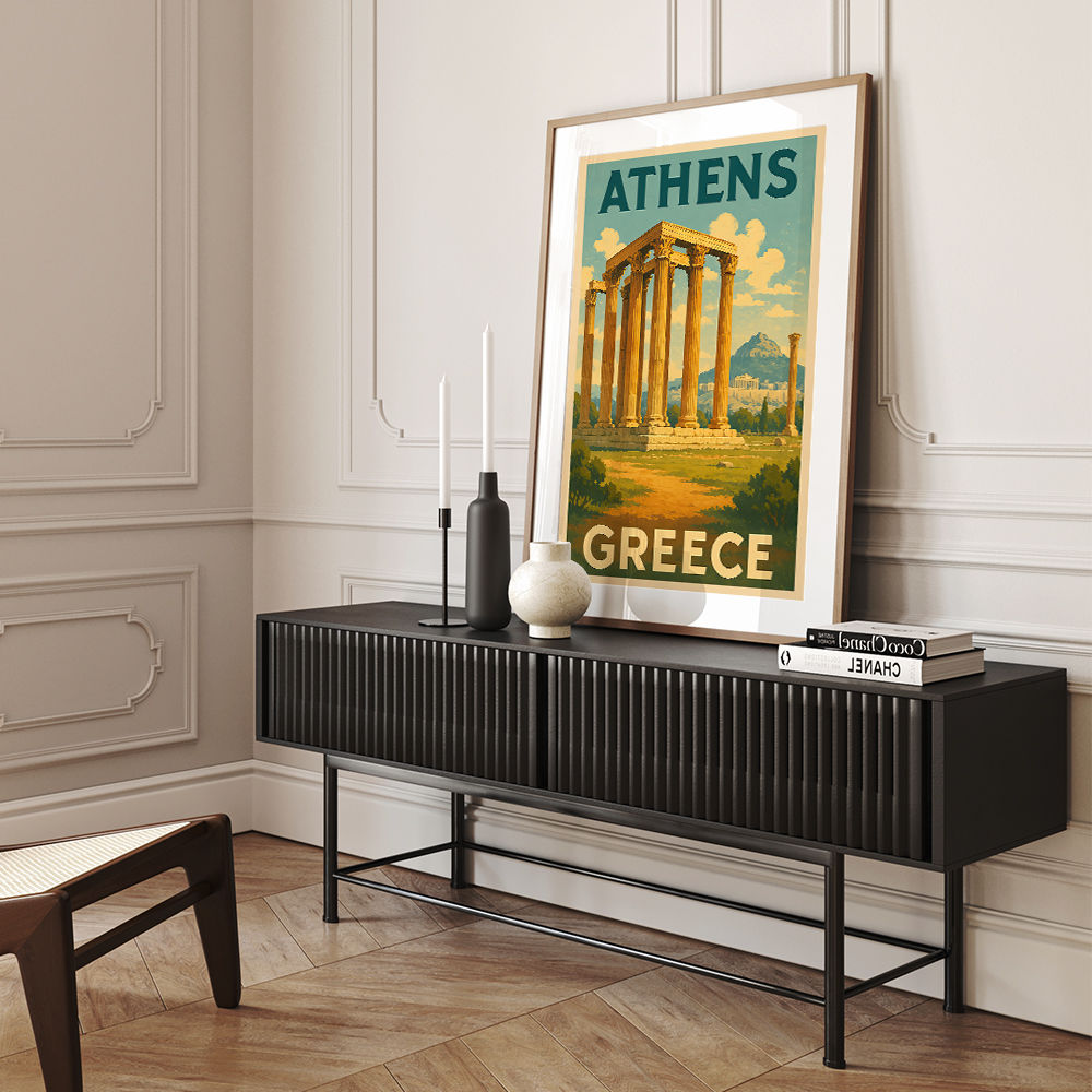 Olympian Zeus Greece Travel Poster 1 Wall Art