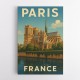 Paris Notre-Dame Cathedral Travel Poster 1 Wall Art