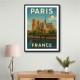 Paris Notre-Dame Cathedral Travel Poster 1 Wall Art