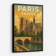 Paris Notre-Dame Cathedral Travel Poster Wall Art