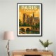 Paris Notre-Dame Cathedral Travel Poster Wall Art