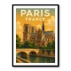 Paris Notre-Dame Cathedral Travel Poster Wall Art