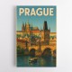 Prague Travel Poster 2 Wall Art