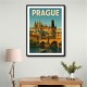 Prague Travel Poster 2 Wall Art