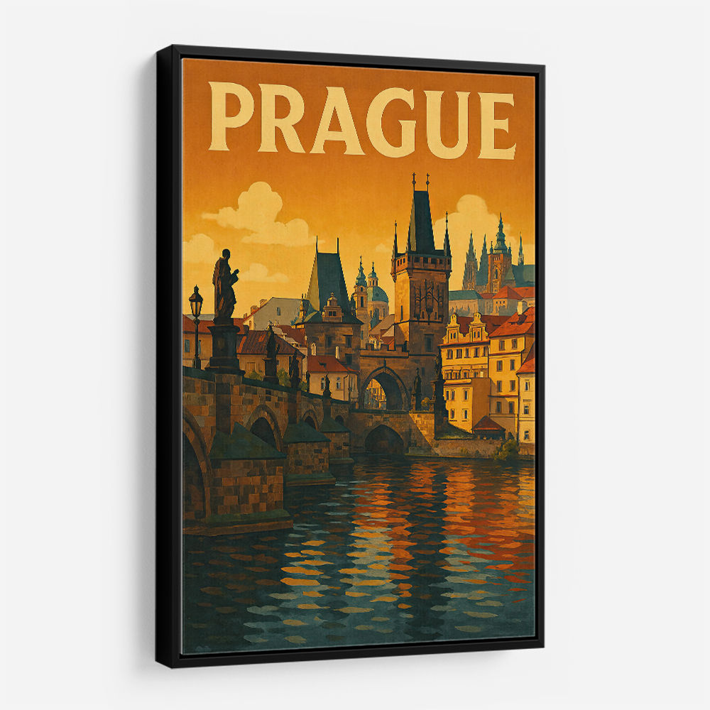 Prague Travel Poster Wall Art