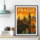 Prague Travel Poster Wall Art