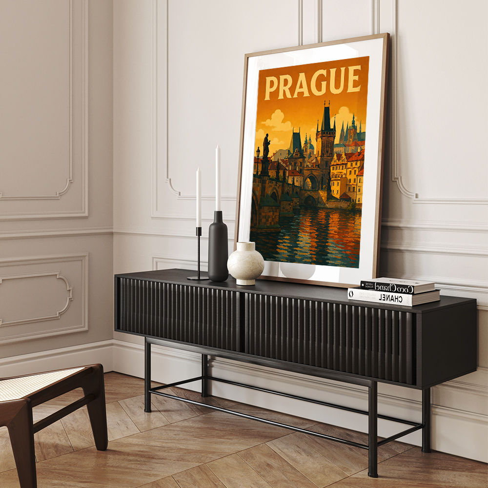 Prague Travel Poster Wall Art